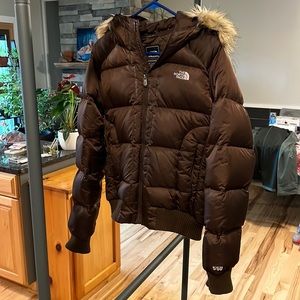 North Face Women Down 550 Parka Jacket L large